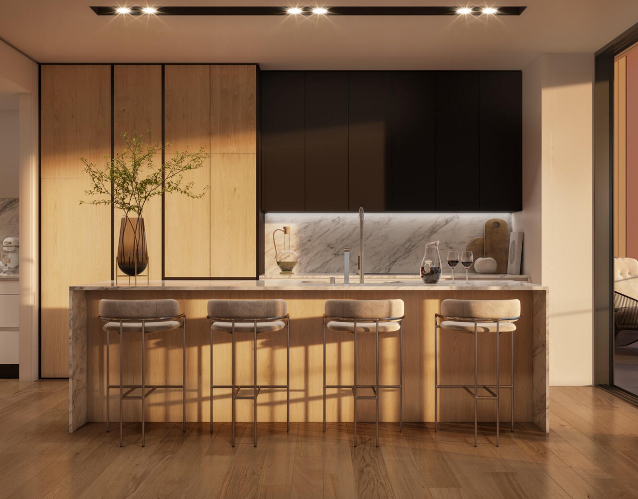 Indicative penthouse kitchen